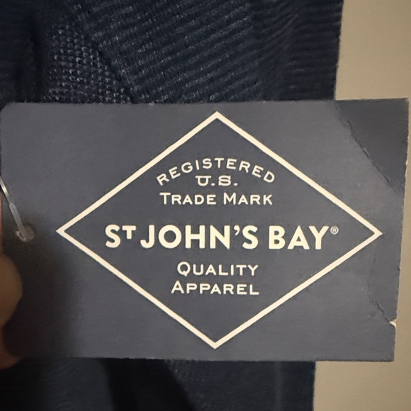 St. John's Bay Men's Dark Blue 1/4 Zip pullover Size Large - Picture 2 of 5